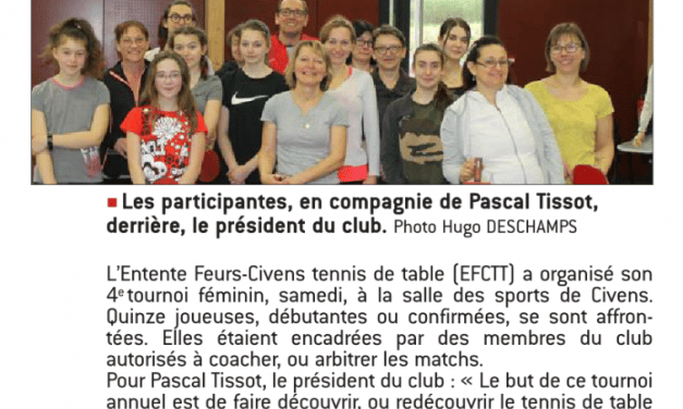 Un tournoi promotionnel pour les féminines organisé par l’Entente Feurs-Civens