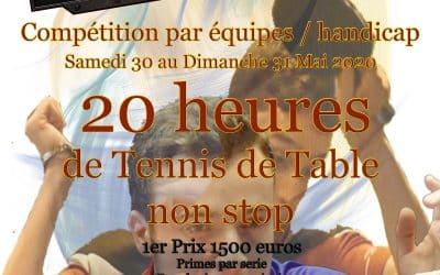 Tournoi de Promotion International – Iron Ping – 30 et 31 mai 2020