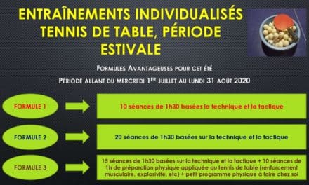 Séances individualisées de tennis de table avec Jordan Yaya