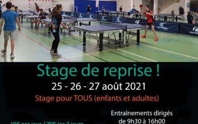 Stage de reprise (Août 2021)