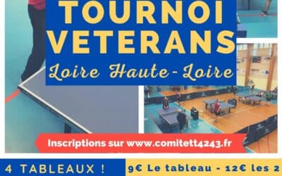 Résultats du Tournoi Vétérans 2022