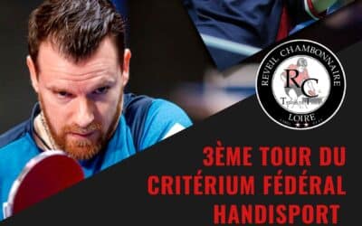 Résultats du 3ÈME TOUR CRITÉRIUM FÉDÉRAL HANDISPORT NATIONAL (Nationale 2 – Nationale 3 et Inter – régional)