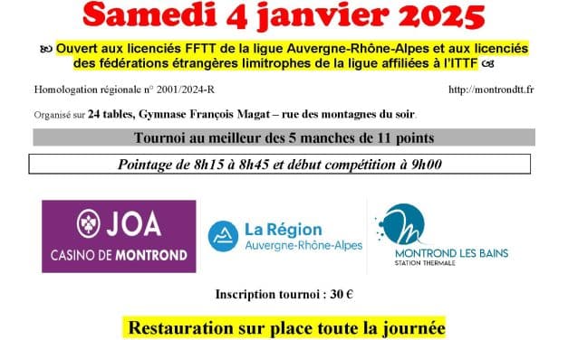 Tournoi Régional de Montrond-les-Bains