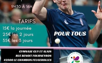 Stage de tennis de table (octobre) – Le Chambon-Feugerolles (42)