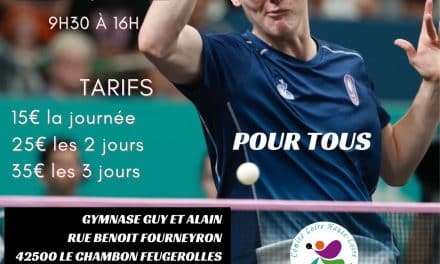 Stage de tennis de table (octobre) – Le Chambon-Feugerolles (42)