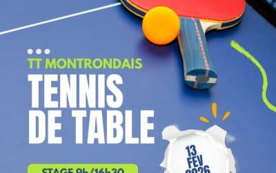 Stage de tennis de table organisé par le club de Montrond-les-Bains