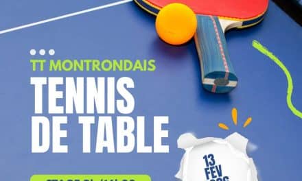 Stage de tennis de table organisé par le club de Montrond-les-Bains