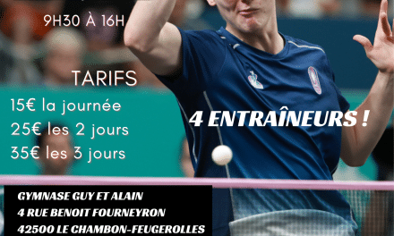 Stage – TOUT PUBLIC – tennis de table – Février 2026 – 4 entraîneurs