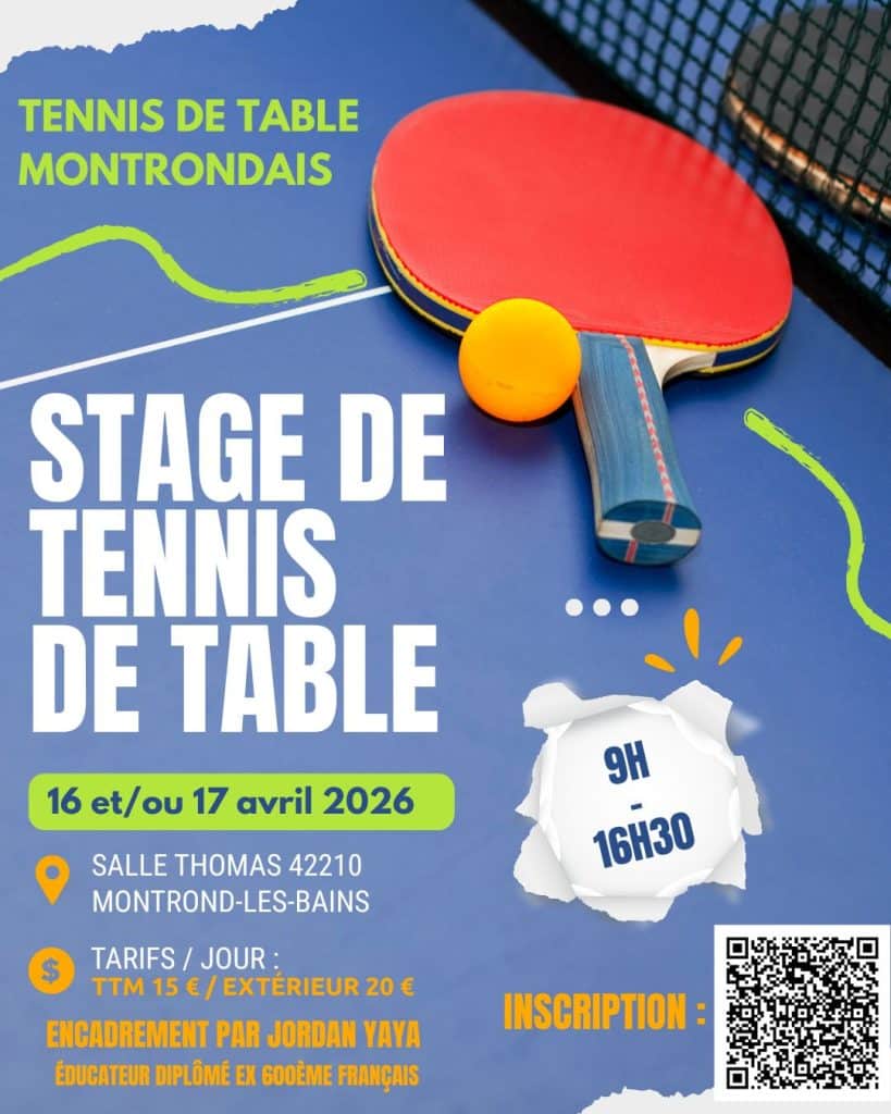Stage de tennis de table à Montrond-les-Bains