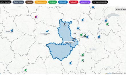 La carte des tournois