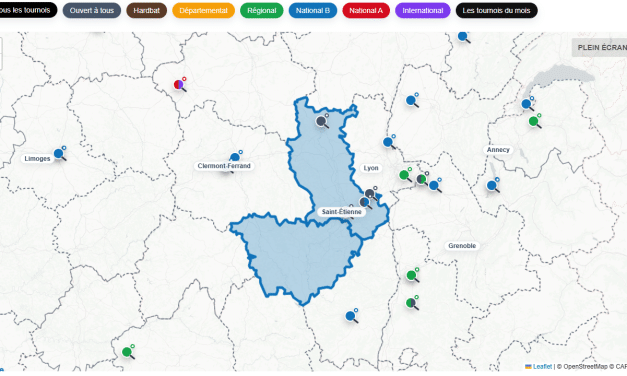 La carte des tournois