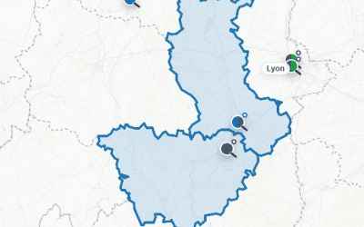 Carte des stages de tennis de table en Loire et Haute-Loire