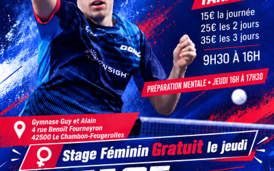 Stage de tennis de table – Octobre 2026